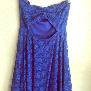 Blue mini dress